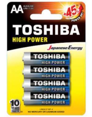 Toshiba Batterie Stilo AA Alcalina LR6GCP BP-4 1Cnf/4pz