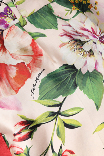 Multicolor Floral High Waist Straight Pants