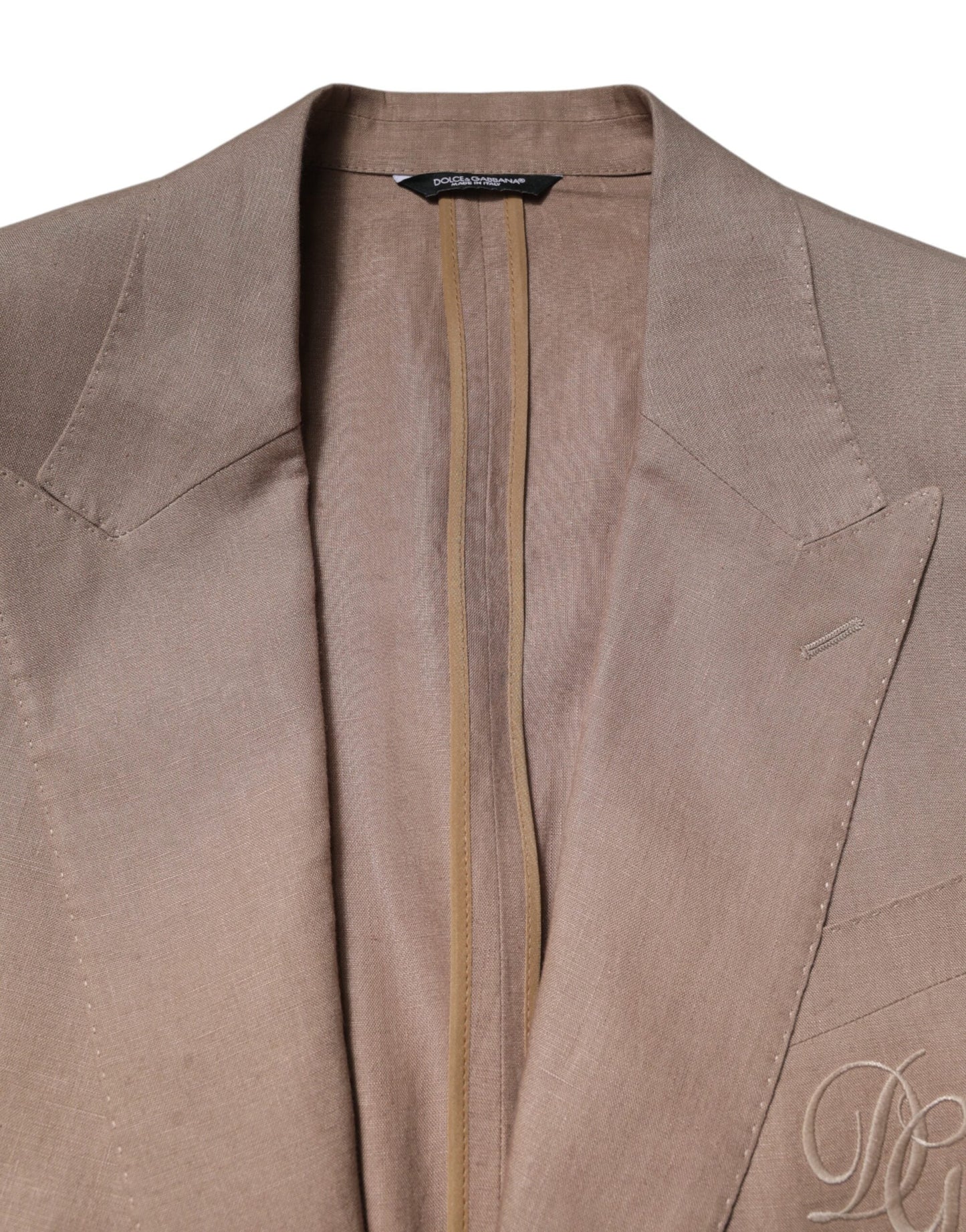 Beige TAORMINA Single Breasted Coat Blazer