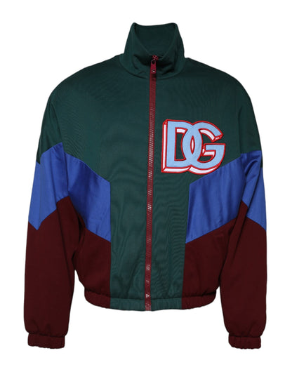 Multicolor Cotton Logo Full Zip Jacket