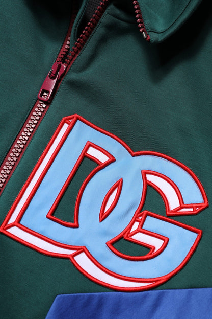 Multicolor Cotton Logo Full Zip Jacket