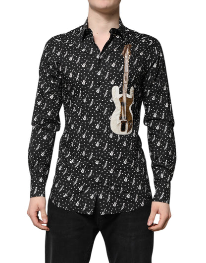 Black GOLD Instrument Embellished Shirt