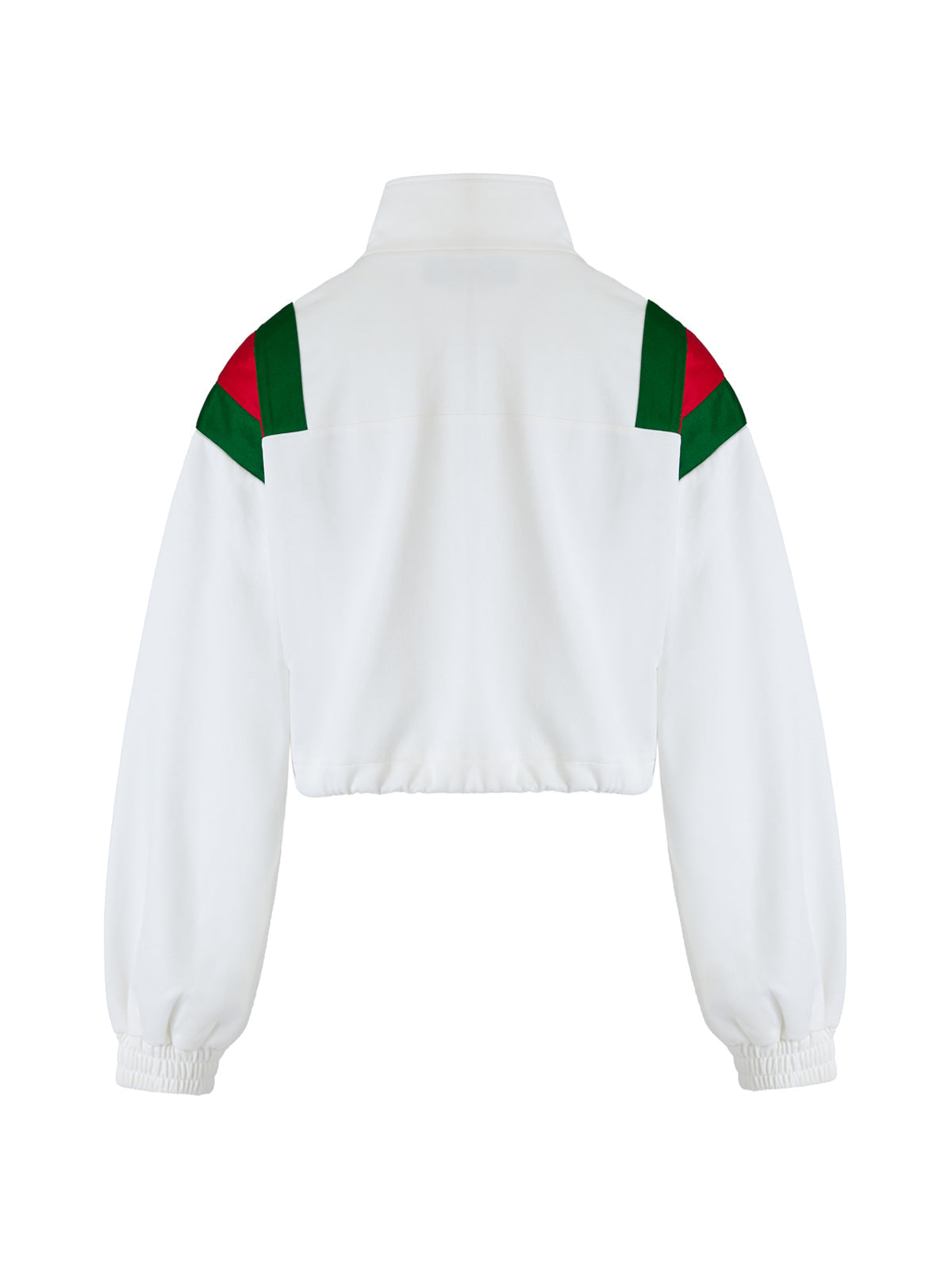 White Polyester Logo Sweatshirt