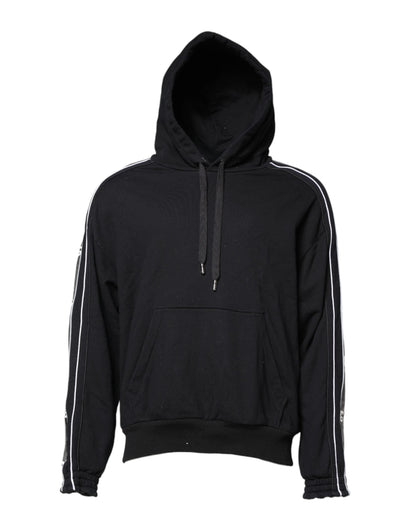 Black Cotton Logo Hooded Sweatshirt Sweater