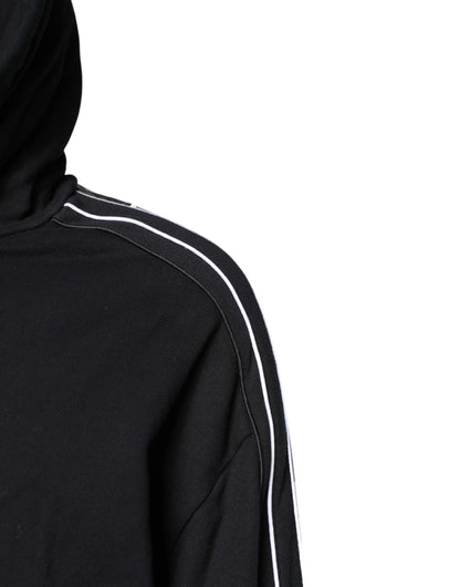 Black Cotton Logo Hooded Sweatshirt Sweater
