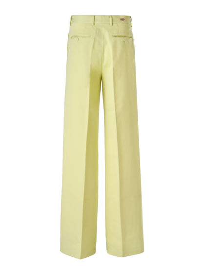 Lime Yellow Polyester Pants