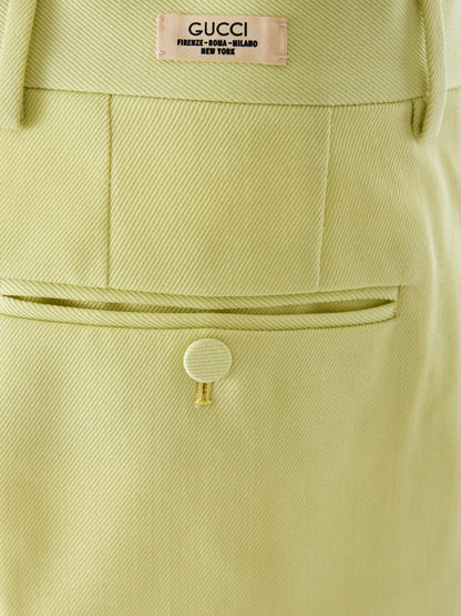 Lime Yellow Polyester Pants