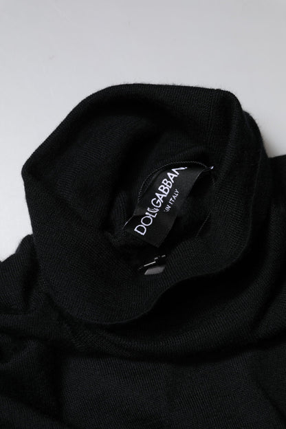 Black Cashmere Knitted Men Pullover Sweater