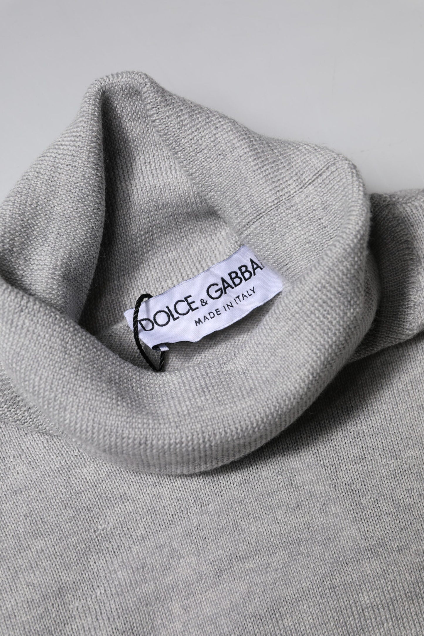 Gray Wool Knitted Men Pullover Sweater