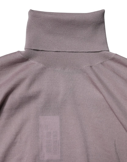 Brown Cashmere Knitted Men Pullover Sweater