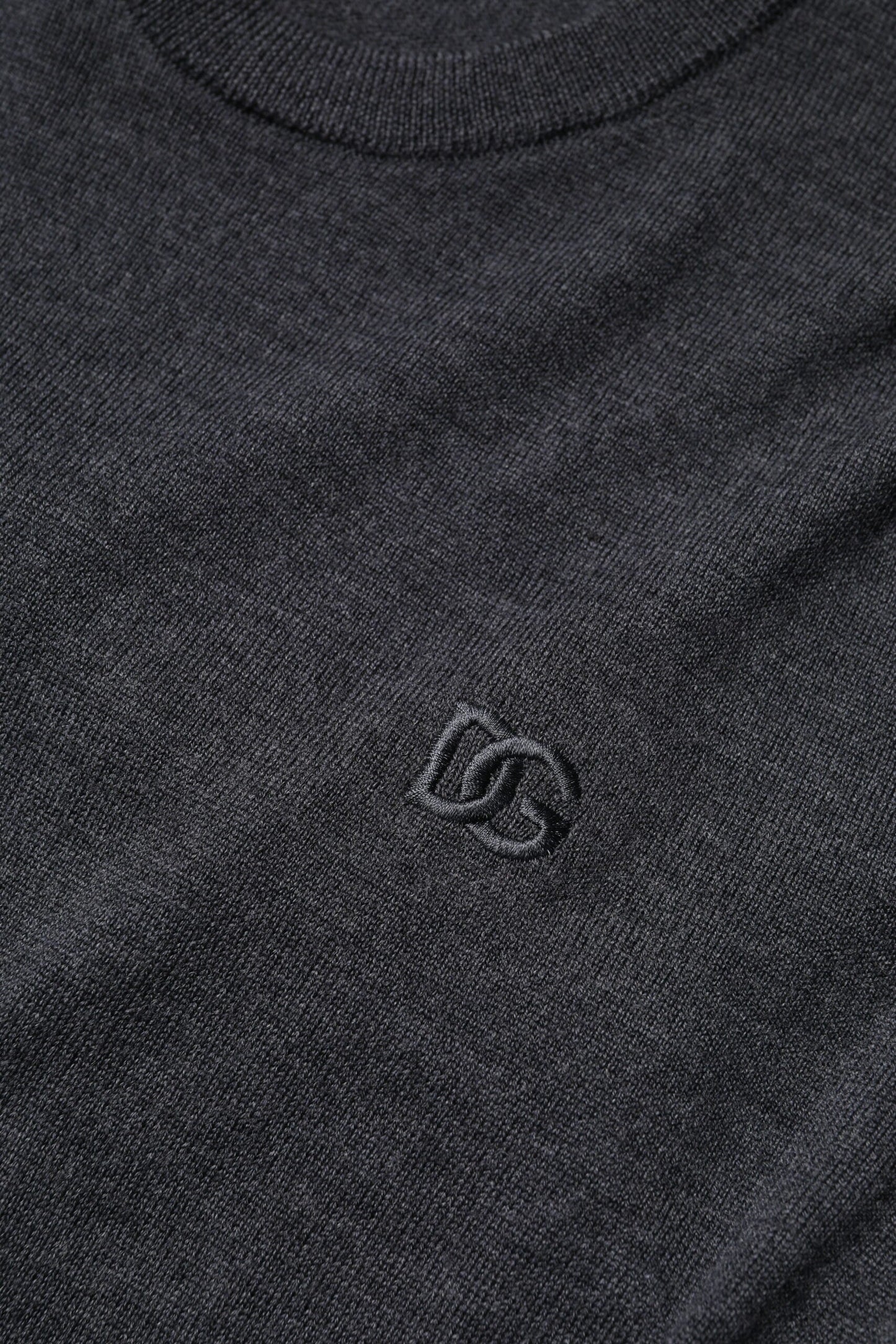 Gray Wool Logo Knitted Men Pullover Sweater