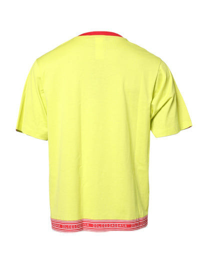 Green Cotton 85 Patch Crew Neck T-shirt