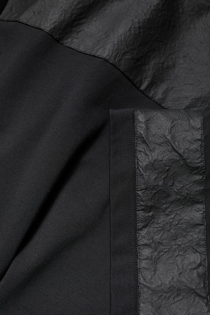 Black Cotton Short Sleeves V-neck T-shirt