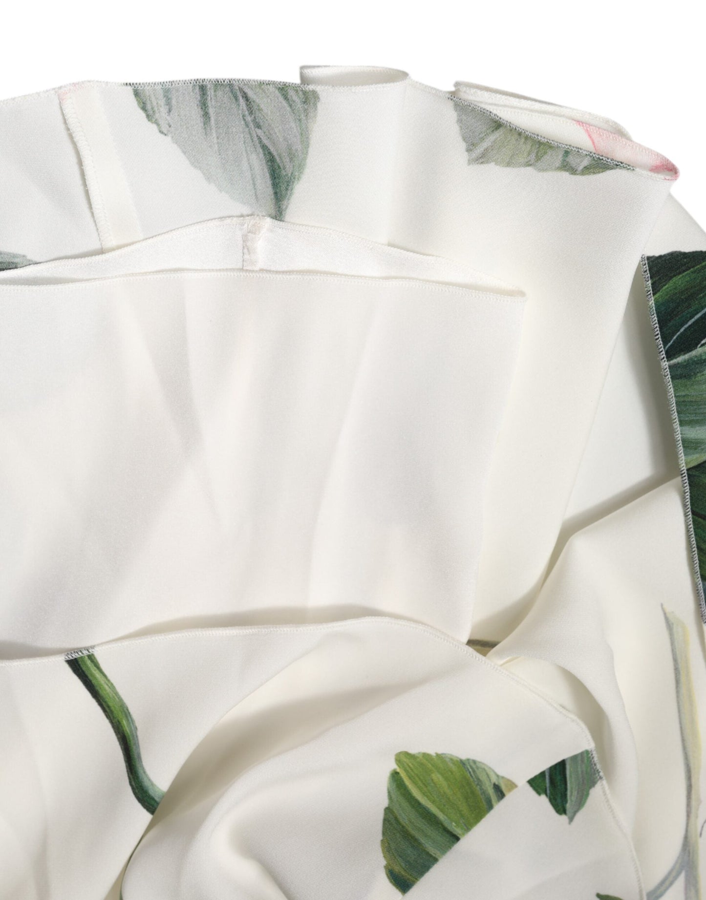 White Floral One Shoulder Sheath Midi Dress