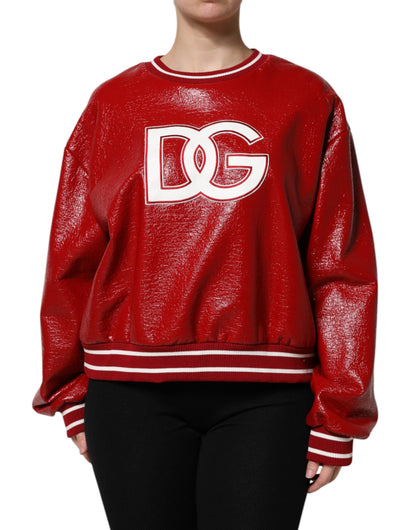 Red Wool DGLogo Embroidery Pullover Sweater