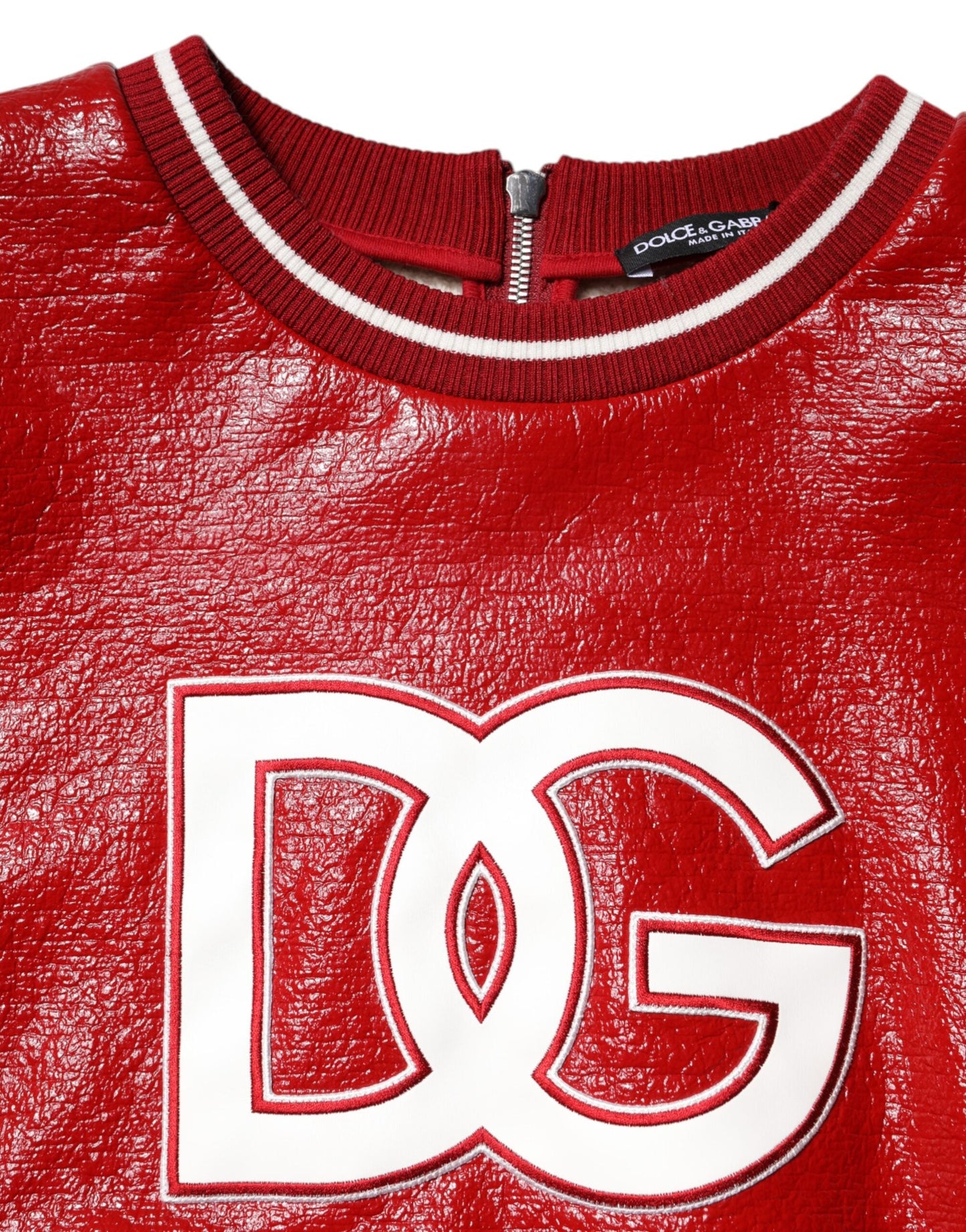 Red Wool DGLogo Embroidery Pullover Sweater