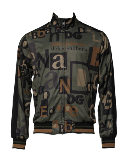 Multicolor Logo Full Zip Men Bomber Sweater