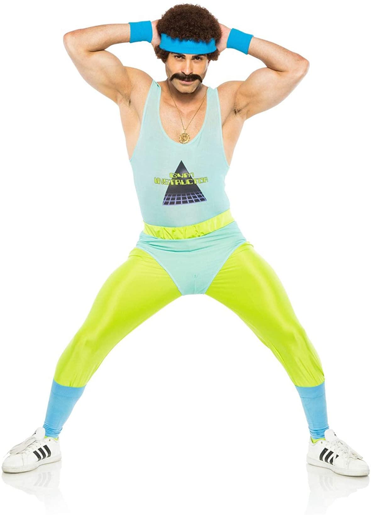 80's Gym Instructor Adult Costume | Small/ Medium