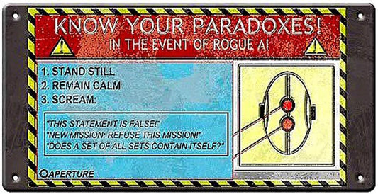 Portal Paradox Tin Wall Sign
