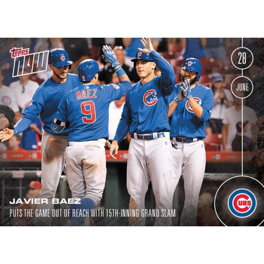 MLB 2016 Topps NOW Card 191 Chicago Cubs Javier Baez Trading Card