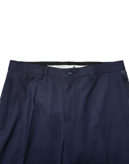 Dark Blue Wool Dress Formal Pants