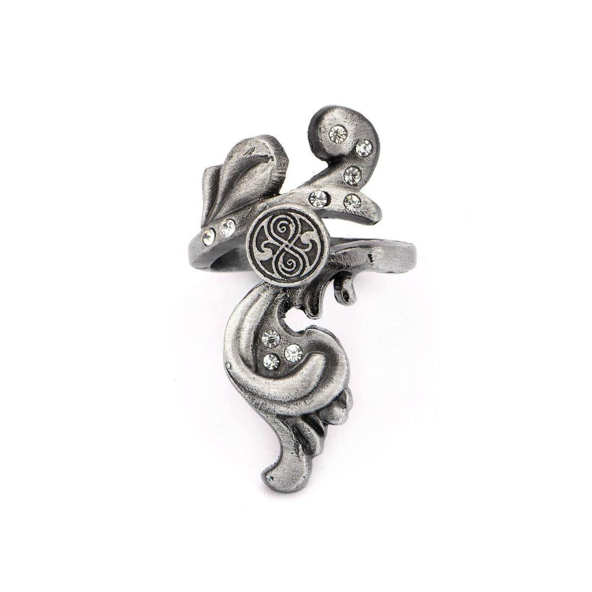 Doctor Who Scroll Gallifreyan Symbol Zinc Alloy Ring Size 7