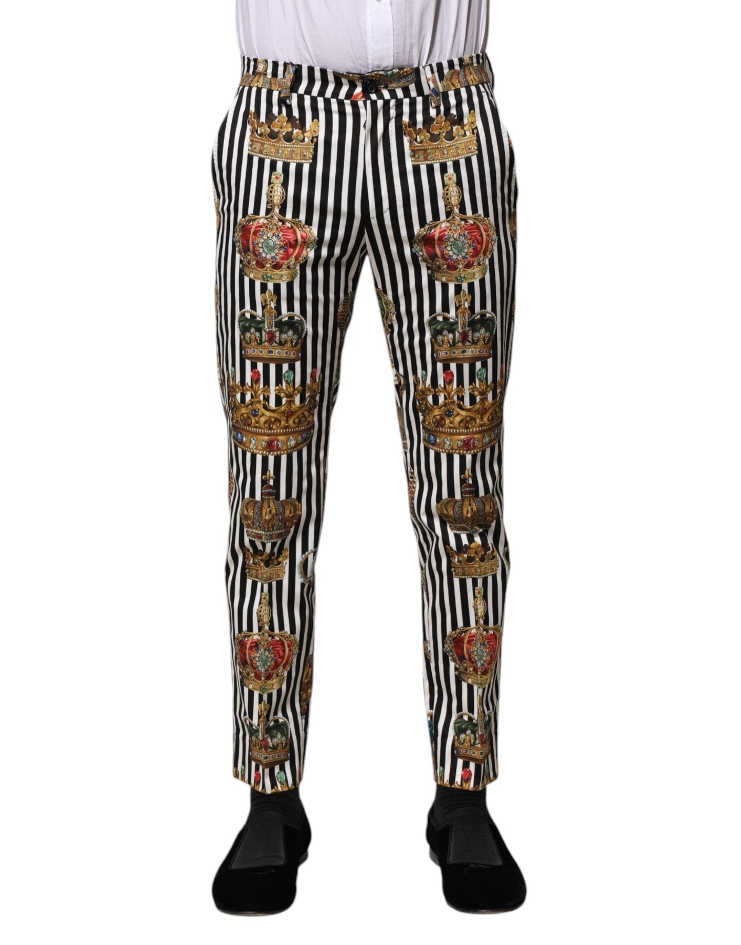 Multicolor Striped Crown Pants