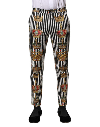 Multicolor Striped Crown Pants