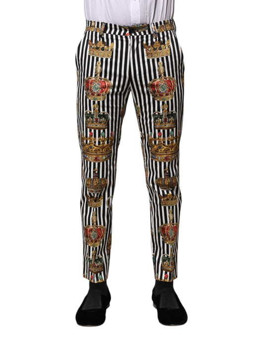 Multicolor Striped Crown Pants