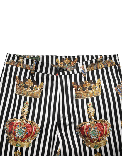 Multicolor Striped Crown Pants