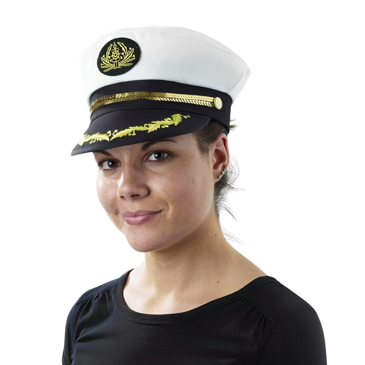 Adult Costume Captain Hat w/Sequins
