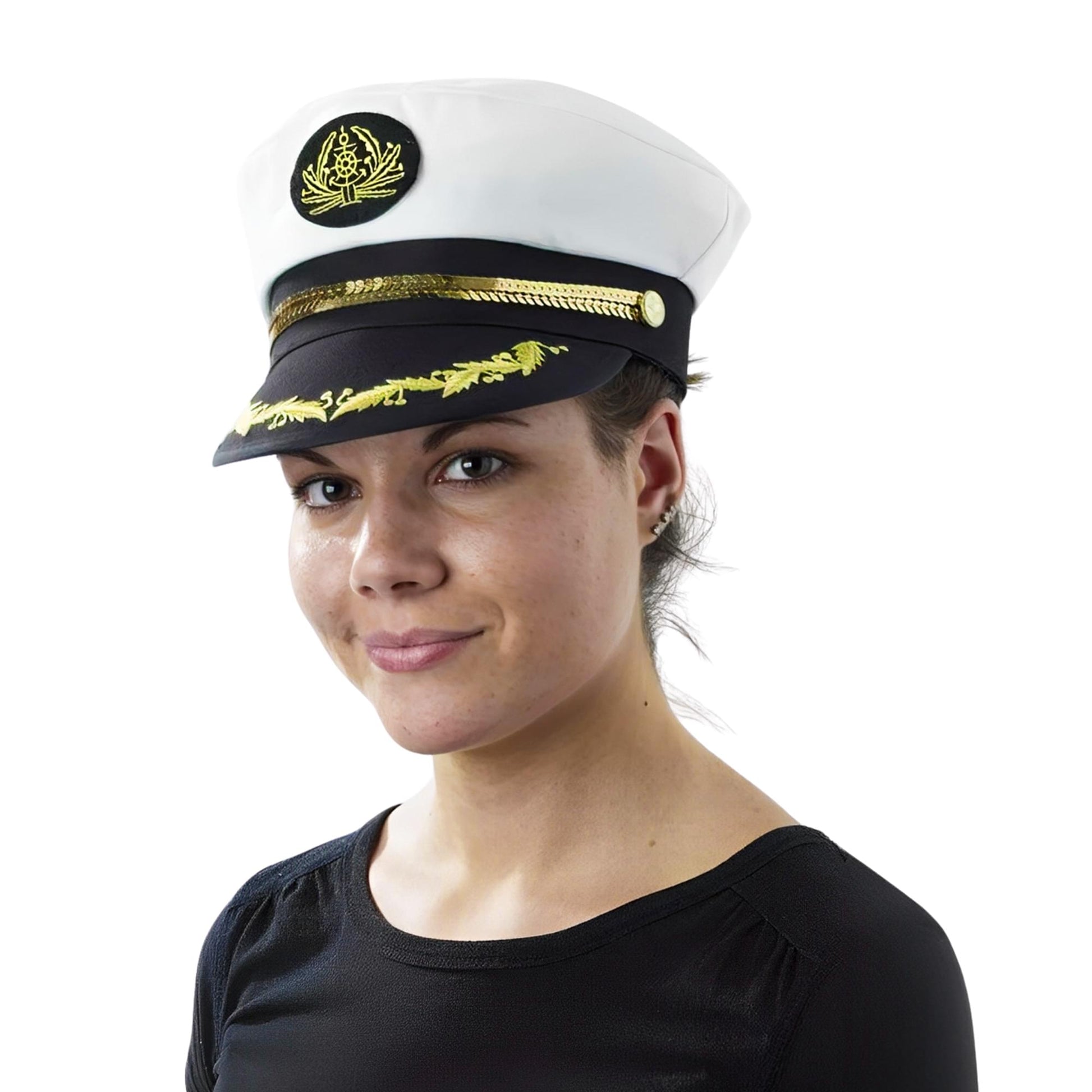 Adult Costume Captain Hat w/Sequins