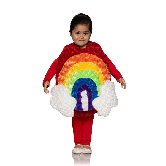 Rainbow Plush Swirl Fur Toddler Costume | M