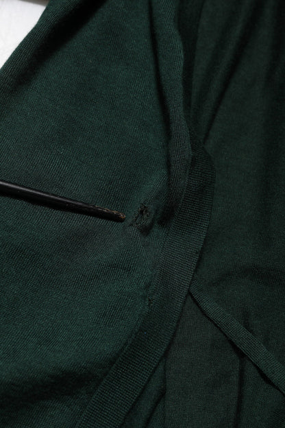 Dark Green Cashmere Silk Cardigan Sweater