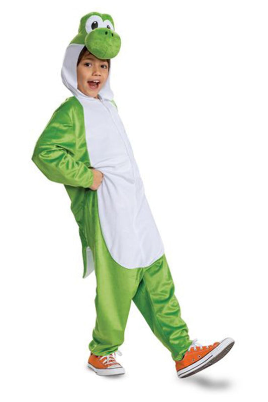 Super Mario Bros. Yoshi Hooded Child Jumpsuit Costume | Large (10-12)