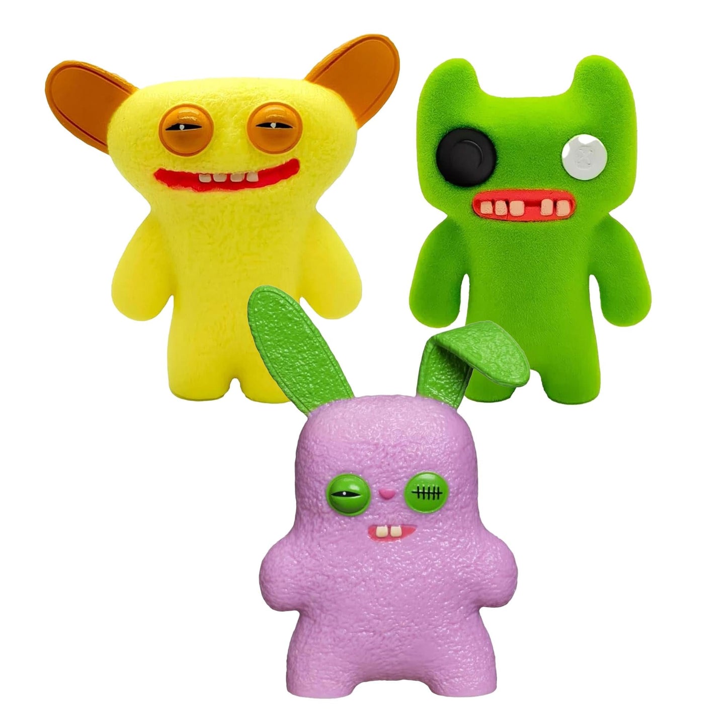 Fuggler 2.5 Inch Figure 3-Pack | Tan/Yellow, Pink, Green