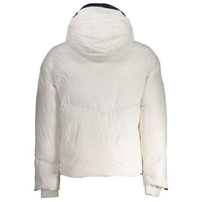 White Polyester Men Jacket