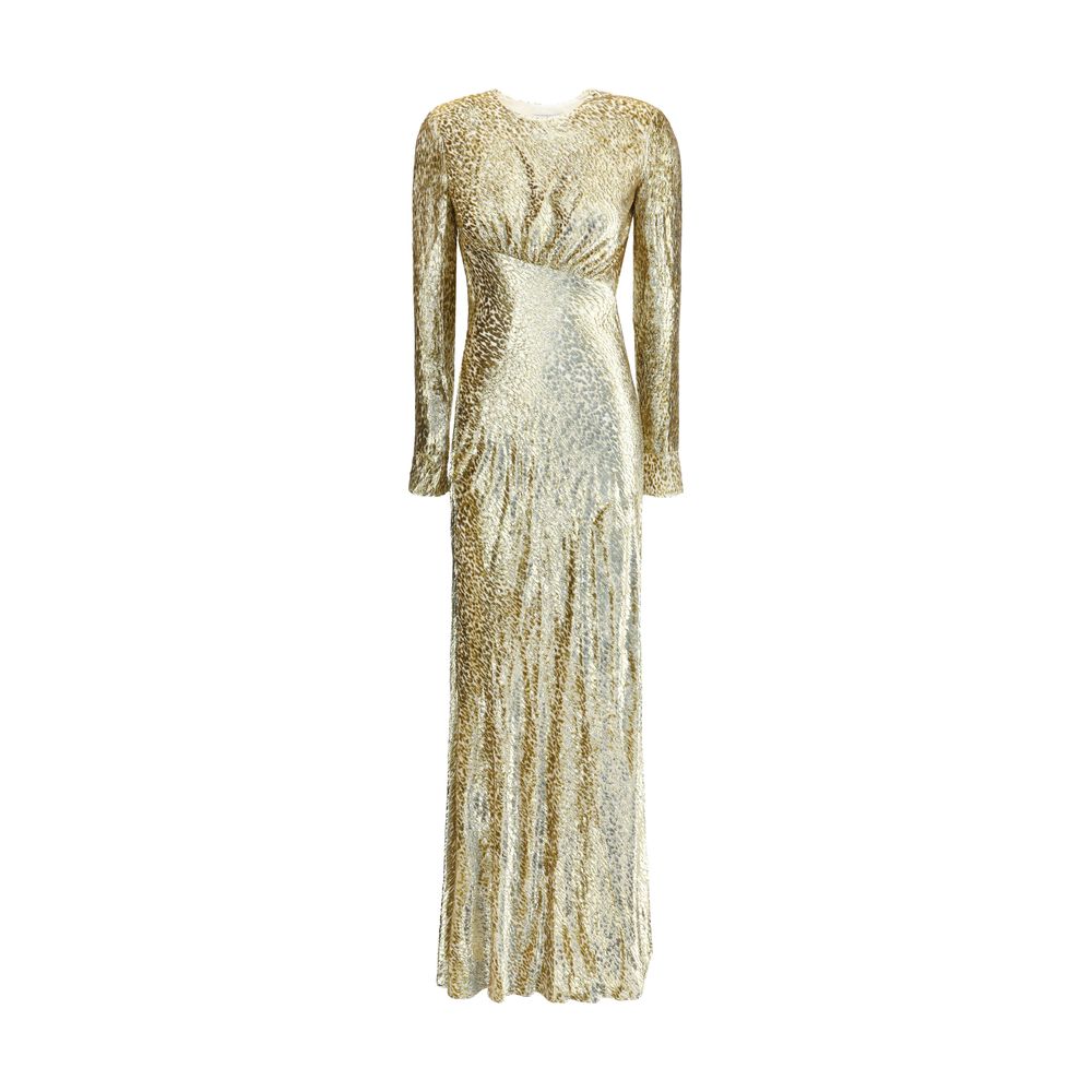 Gold thread long Dress