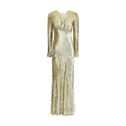 Gold thread long Dress