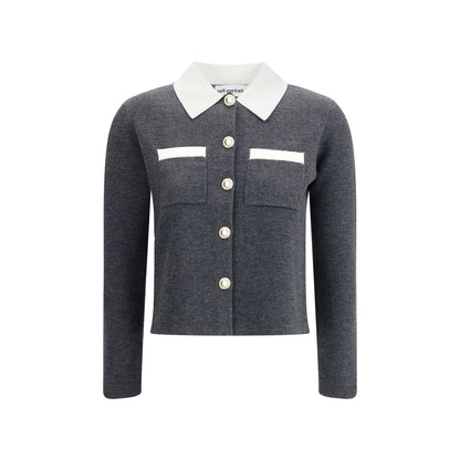 Contrast collar Cardigan