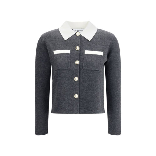 Contrast collar Cardigan