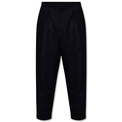 Black Cotton Men Trousers