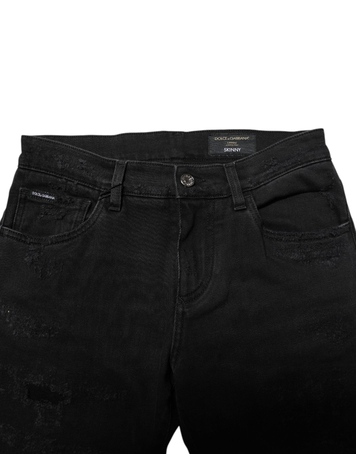 Black Cotton Skinny Men Denim Jeans