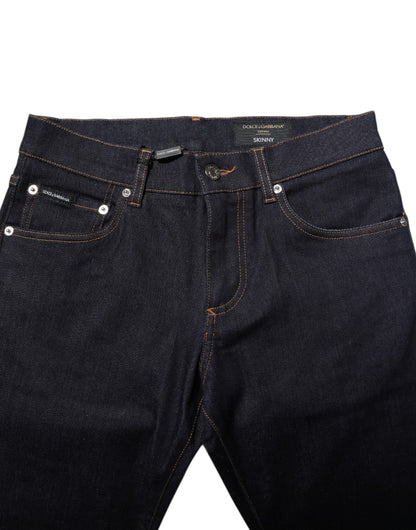 Black Cotton Skinny Men Denim Jeans