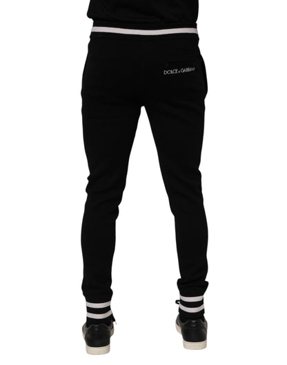 Black Cotton Men Jogger Sweatpants Pants