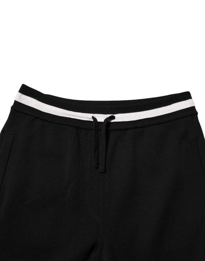 Black Cotton Men Jogger Sweatpants Pants