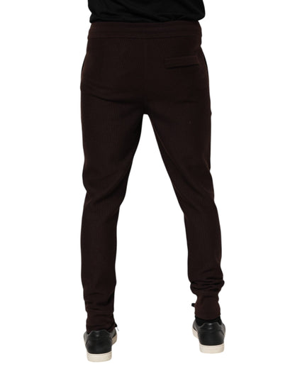 Brown Cashmere Men Jogger Sweatpants Pants