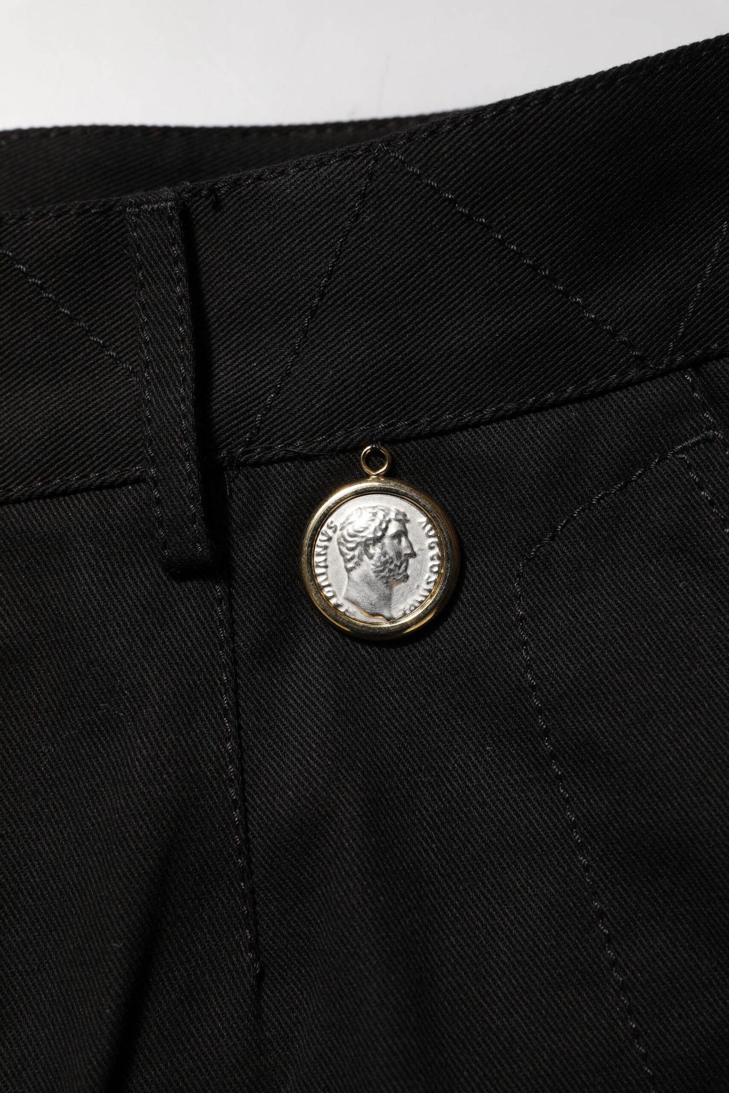 Black Cotton Knee Length Men Bermuda Shorts