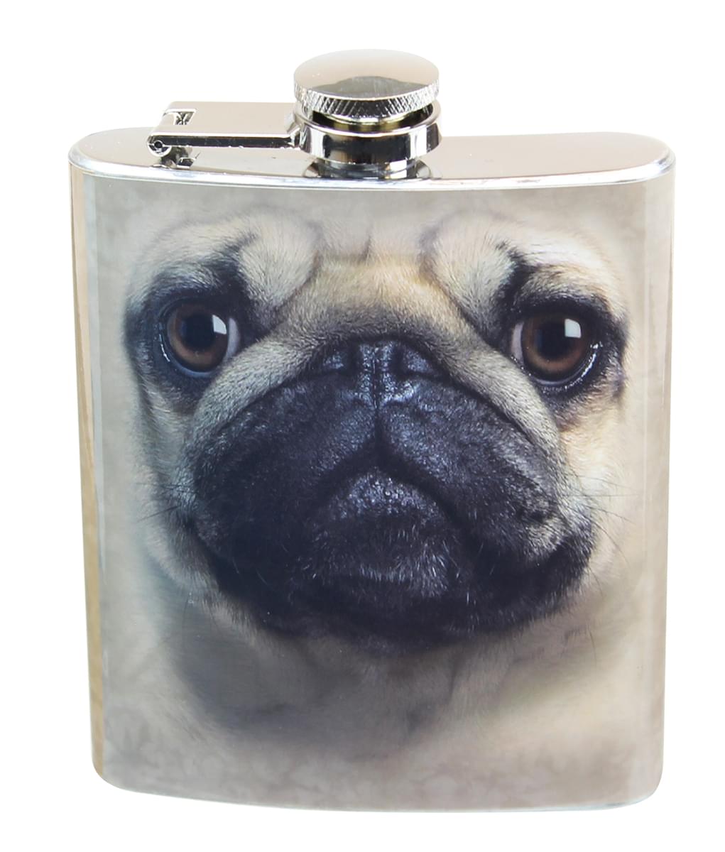 Pug Face 7oz Flask