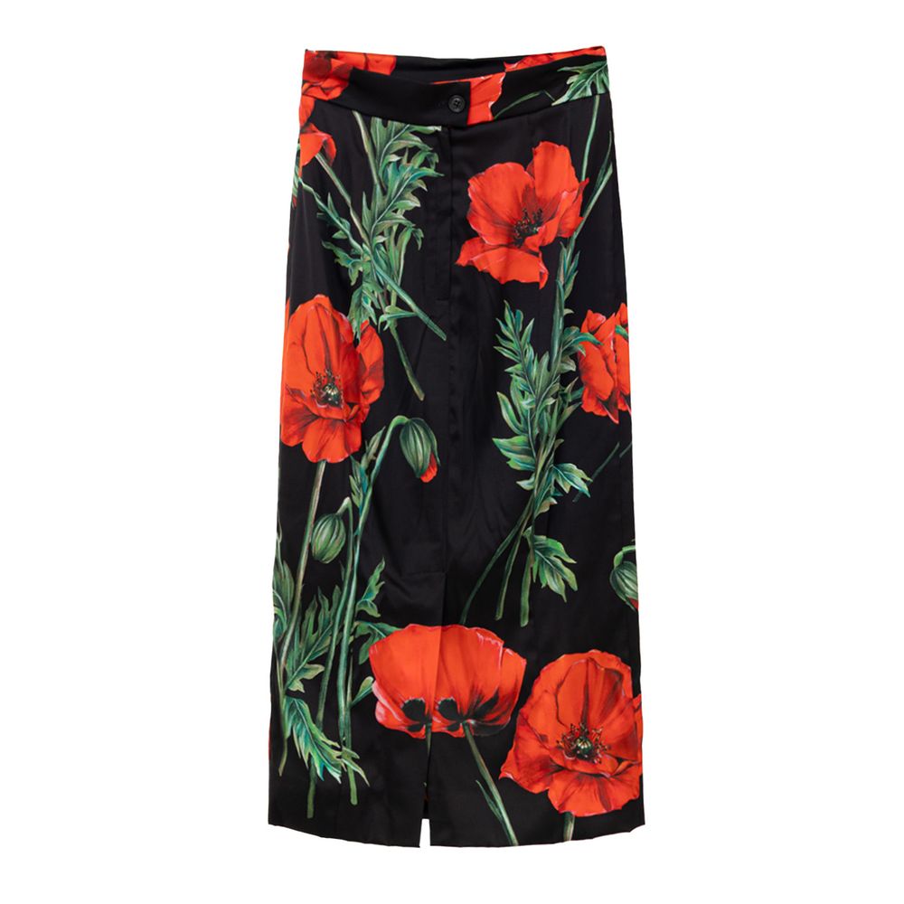 Bicolor Silk Skirt